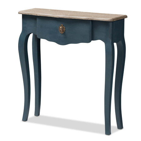 Baxton Studio Mazarine and Provincial Blue Spruce Finished Console Table 146-8179